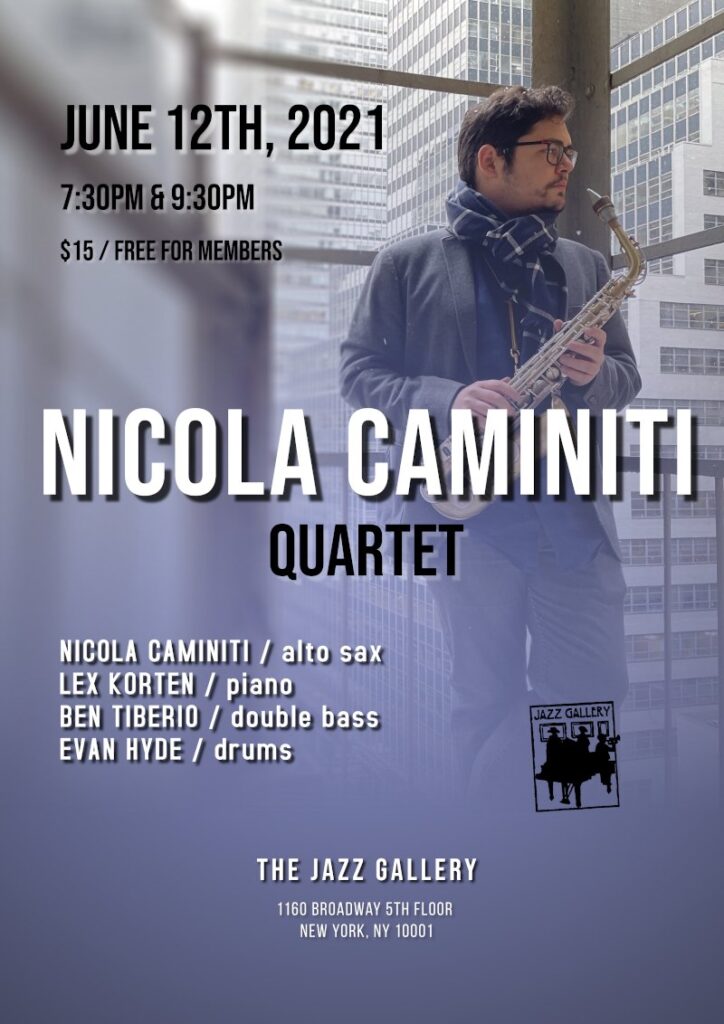 Nicola Caminiti Jazz Gallery New York
