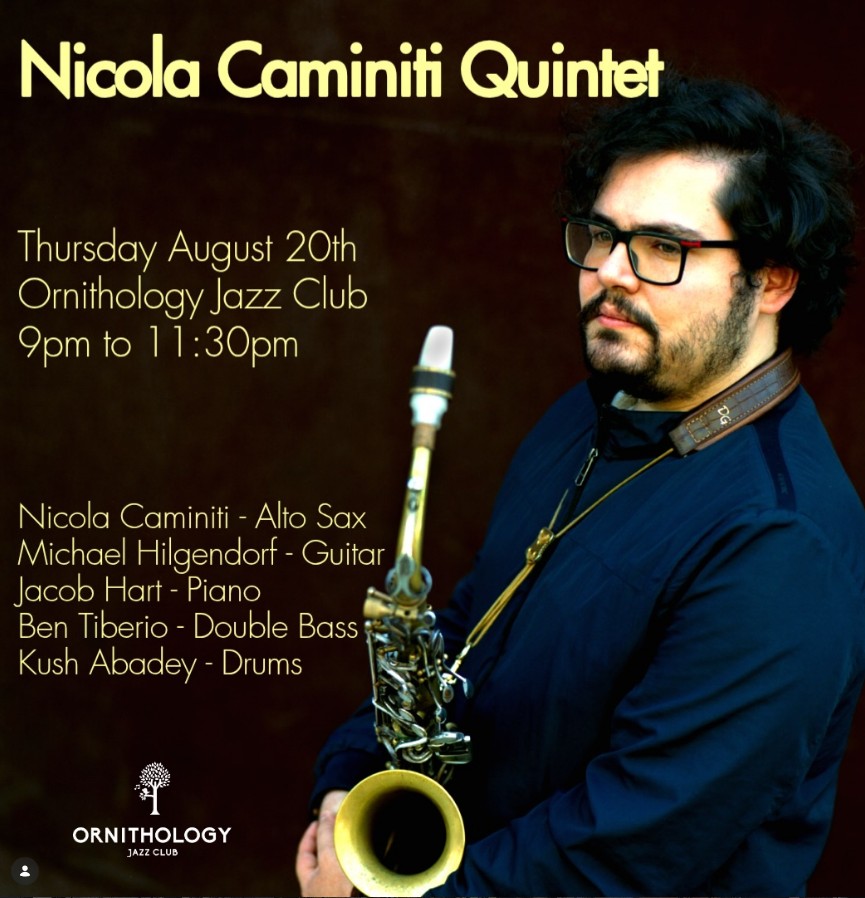 Nicola Caminiti Quintet Ornithology Jazz Club New York